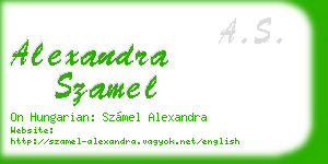 alexandra szamel business card