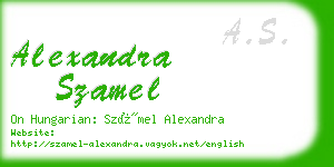 alexandra szamel business card